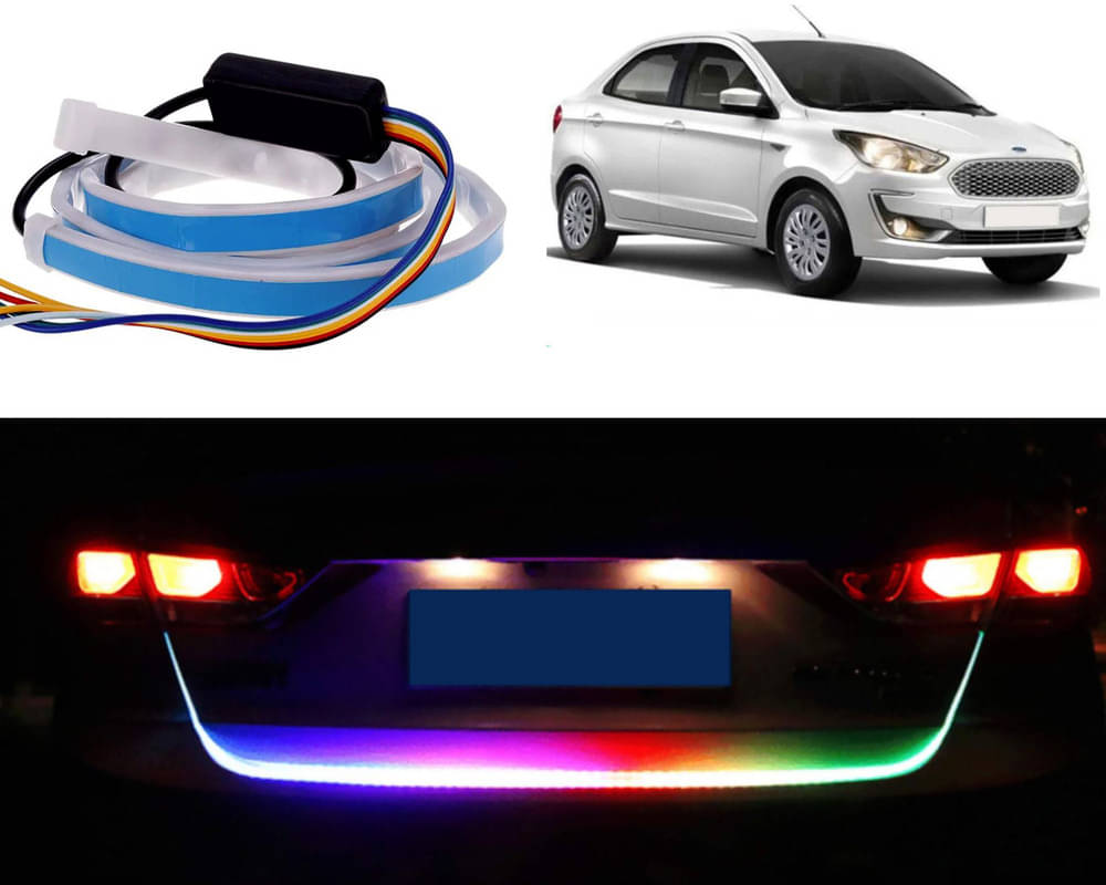 48Inch Ice Blue & Red DRL LED Brake with Side Turn Signal & Parking Indication Trunk,Boot,Dicky Light For Figo Aspire 2019     			48Inch Ice Blue & Red DRL LED Brake with Side Turn Signal & Parking Indication Trunk,Boot,Dicky Light For Figo Aspire 2019