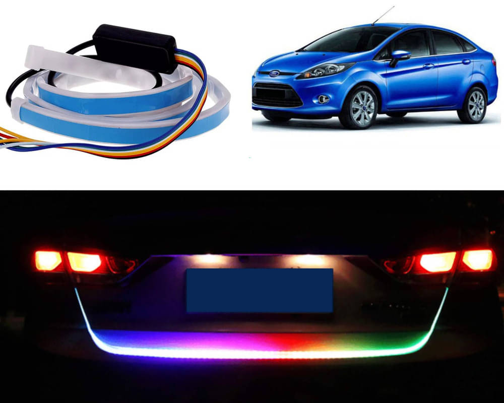 48Inch Ice Blue & Red DRL LED Brake with Side Turn Signal & Parking Indication Trunk,Boot,Dicky Light For Fiesta Old 48Inch Ice Blue & Red DRL LED Brake with Side Turn Signal & Parking Indication Trunk,Boot,Dicky Light For Fiesta Old