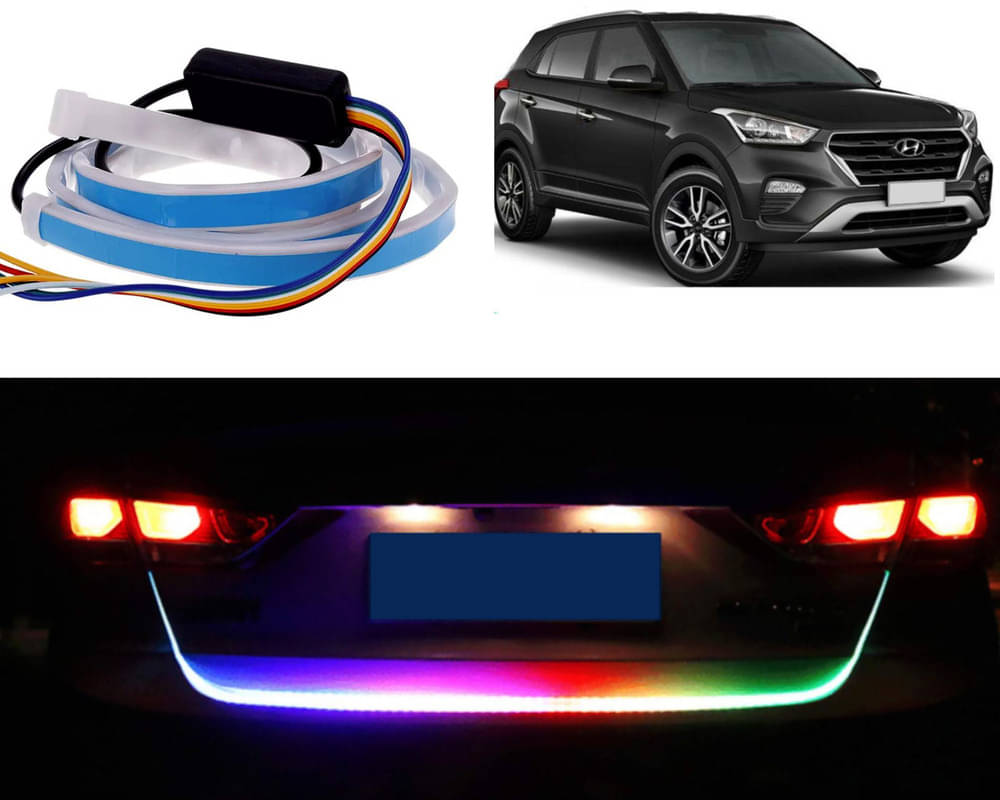48Inch Ice Blue & Red DRL LED Brake with Side Turn Signal & Parking Indication Trunk,Boot,Dicky Light For Creta 2019 48Inch Ice Blue & Red DRL LED Brake with Side Turn Signal & Parking Indication Trunk,Boot,Dicky Light For Creta 2019