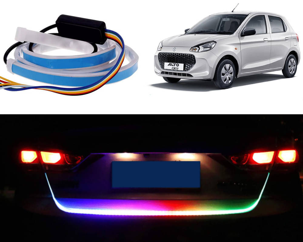 48Inch Ice Blue & Red DRL LED Brake with Side Turn Signal & Parking Indication Trunk,Boot,Dicky Light For Alto K10 2022 48Inch Ice Blue & Red DRL LED Brake with Side Turn Signal & Parking Indication Trunk,Boot,Dicky Light For Alto K10 2022