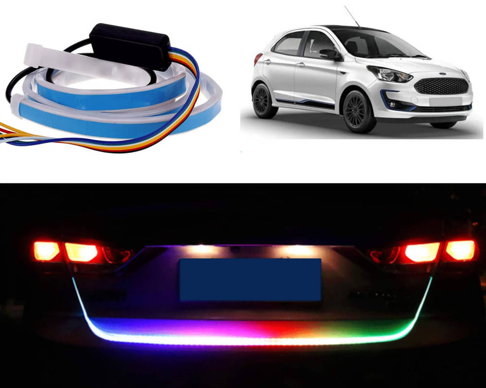 48Inch Ice Blue & Red DRL LED Brake with Side Turn Signal & Parking Indication Trunk,Boot,Dicky Light For Figo 2019 48Inch Ice Blue & Red DRL LED Brake with Side Turn Signal & Parking Indication Trunk,Boot,Dicky Light For Figo 2019