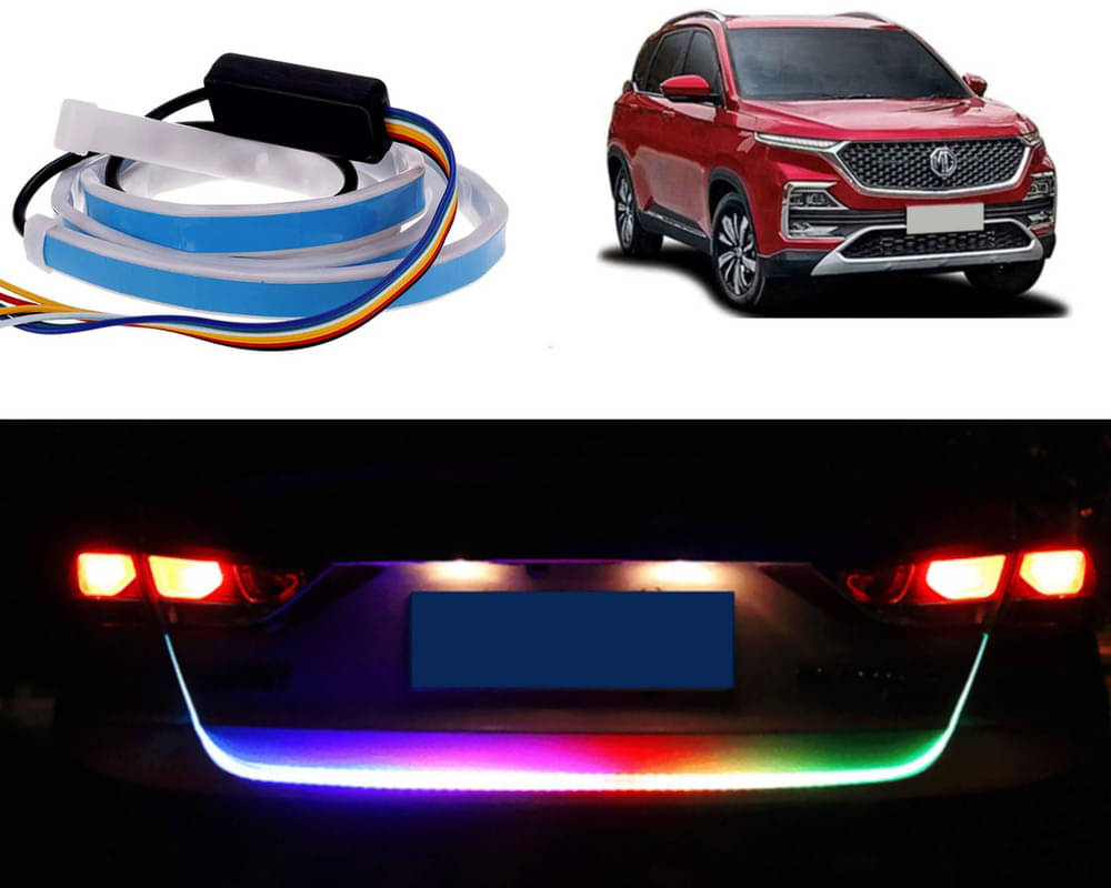 48Inch Ice Blue & Red DRL LED Brake with Side Turn Signal & Parking Indication Trunk,Boot,Dicky Light For MG Hector     			48Inch Ice Blue & Red DRL LED Brake with Side Turn Signal & Parking Indication Trunk,Boot,Dicky Light For MG Hector
