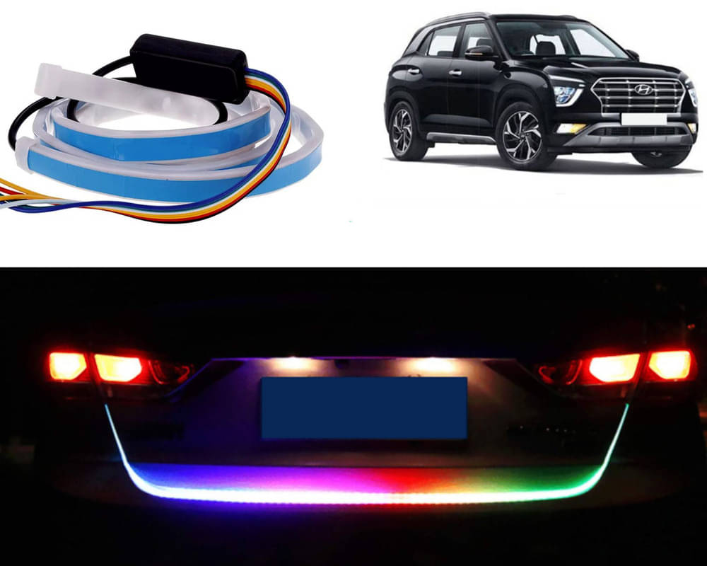 48Inch Ice Blue & Red DRL LED Brake with Side Turn Signal & Parking Indication Trunk,Boot,Dicky Light For Creta 2020 48Inch Ice Blue & Red DRL LED Brake with Side Turn Signal & Parking Indication Trunk,Boot,Dicky Light For Creta 2020