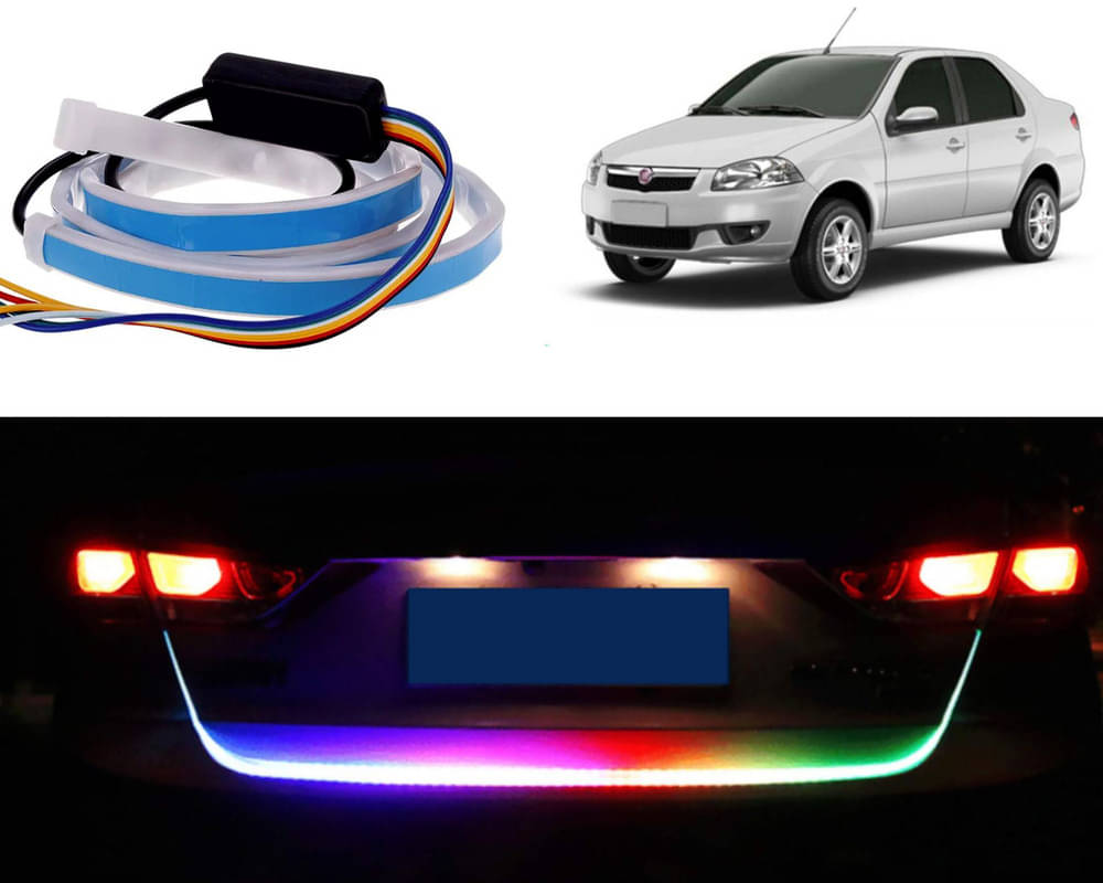     			48Inch Ice Blue & Red DRL LED Brake with Side Turn Signal & Parking Indication Trunk,Boot,Dicky Light For Siena
