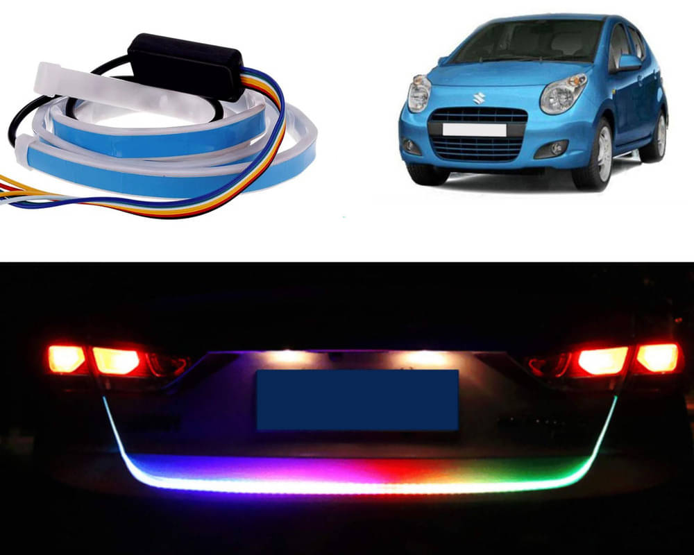     			48Inch Ice Blue & Red DRL LED Brake with Side Turn Signal & Parking Indication Trunk,Boot,Dicky Light For A-Star