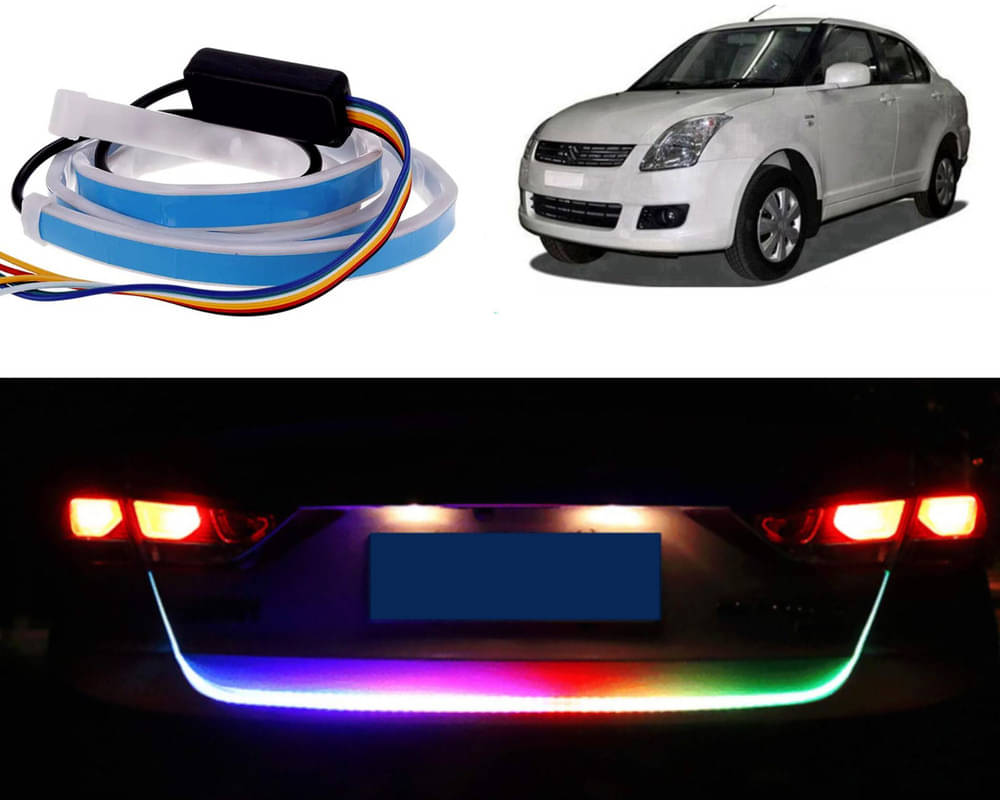     			48Inch Ice Blue & Red DRL LED Brake with Side Turn Signal & Parking Indication Trunk,Boot,Dicky Light For Swift Dzire