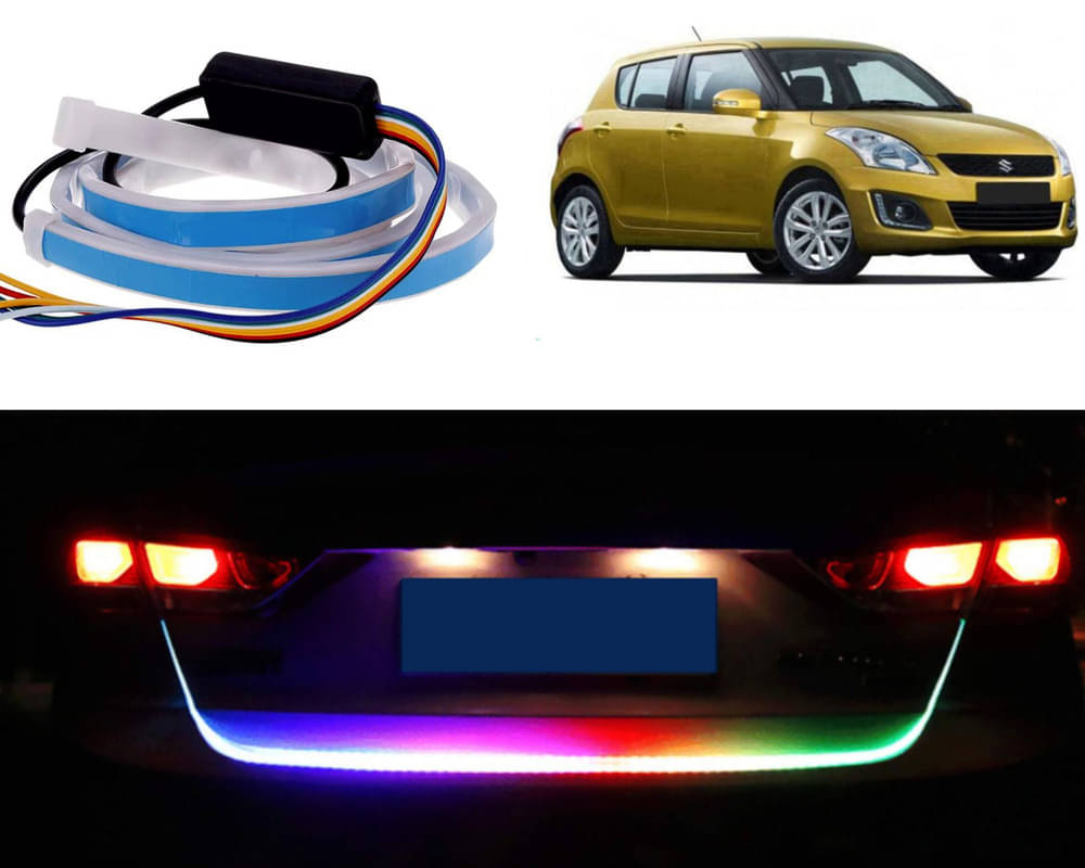     			48Inch Ice Blue & Red DRL LED Brake with Side Turn Signal & Parking Indication Trunk,Boot,Dicky Light For Swift