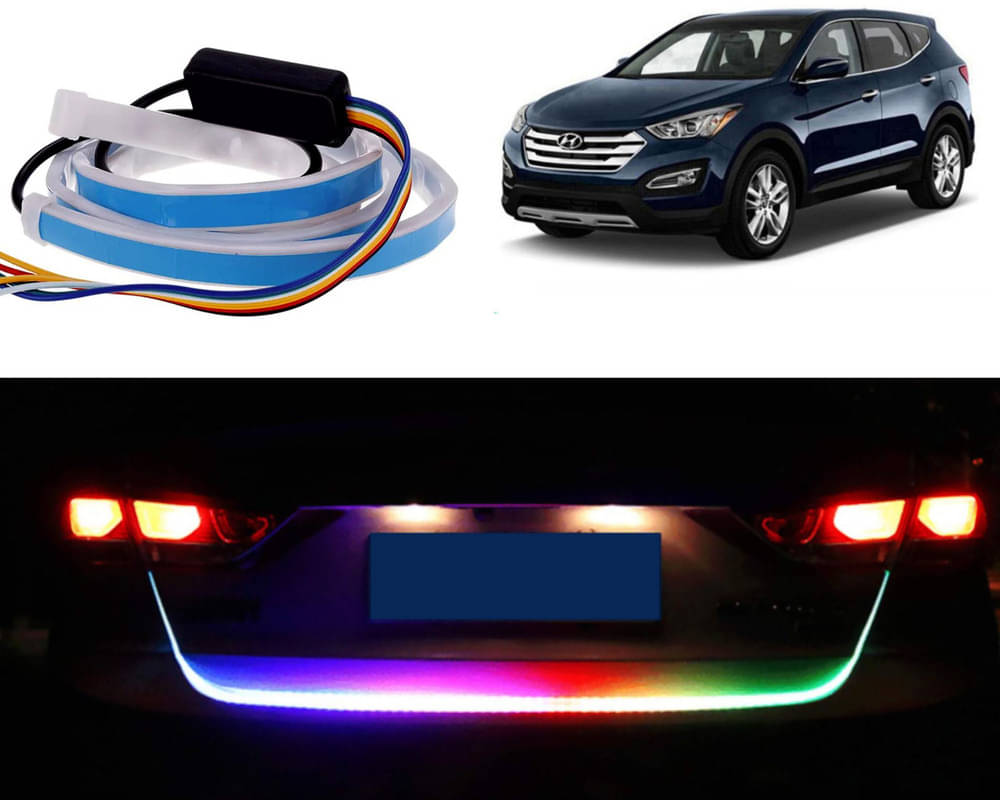     			48Inch Ice Blue & Red DRL LED Brake with Side Turn Signal & Parking Indication Trunk,Boot,Dicky Light For Santa Fe