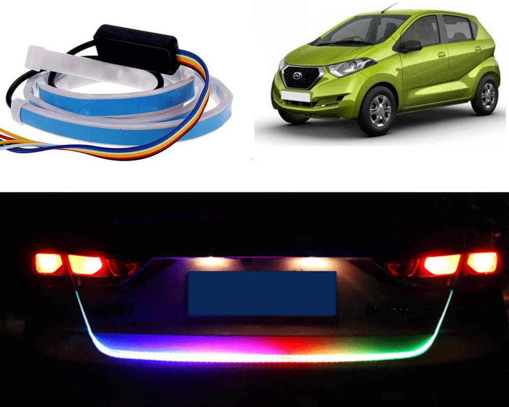     			48Inch Ice Blue & Red DRL LED Brake with Side Turn Signal & Parking Indication Trunk,Boot,Dicky Light For Redi Go