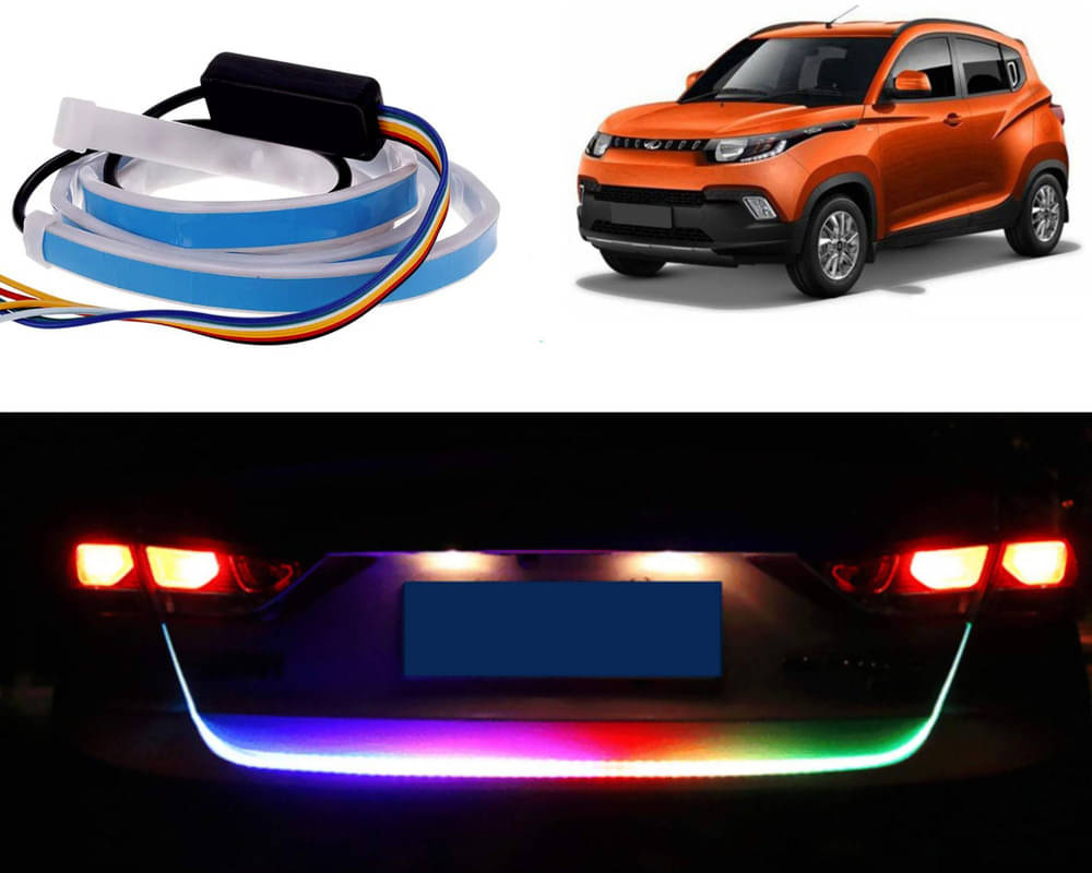     			48Inch Ice Blue & Red DRL LED Brake with Side Turn Signal & Parking Indication Trunk,Boot,Dicky Light For KUV 100