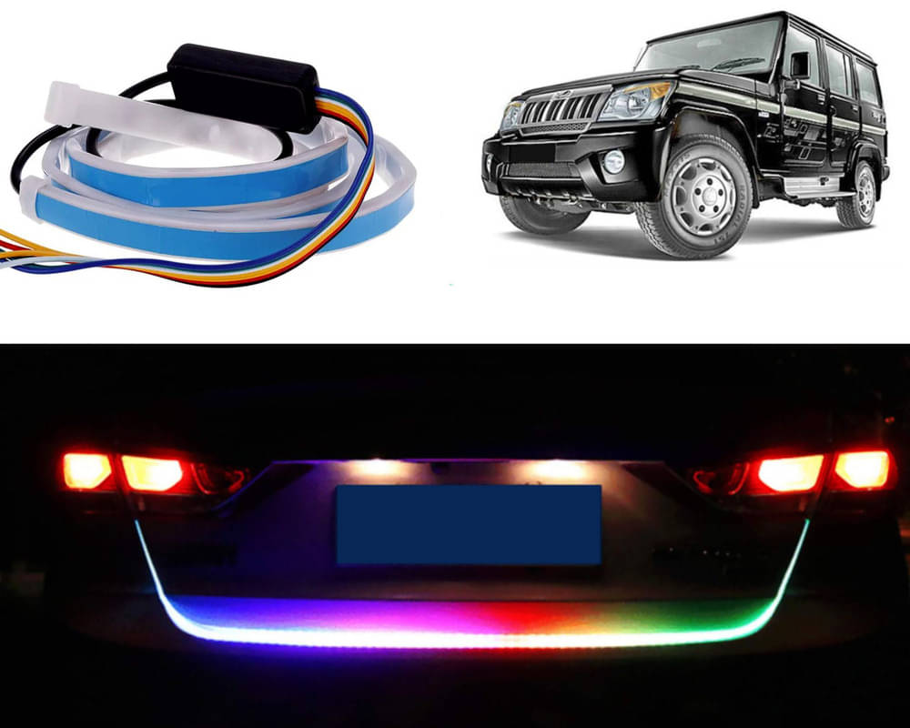 48Inch Ice Blue & Red DRL LED Brake with Side Turn Signal & Parking Indication Trunk,Boot,Dicky Light For Bolero 48Inch Ice Blue & Red DRL LED Brake with Side Turn Signal & Parking Indication Trunk,Boot,Dicky Light For Bolero