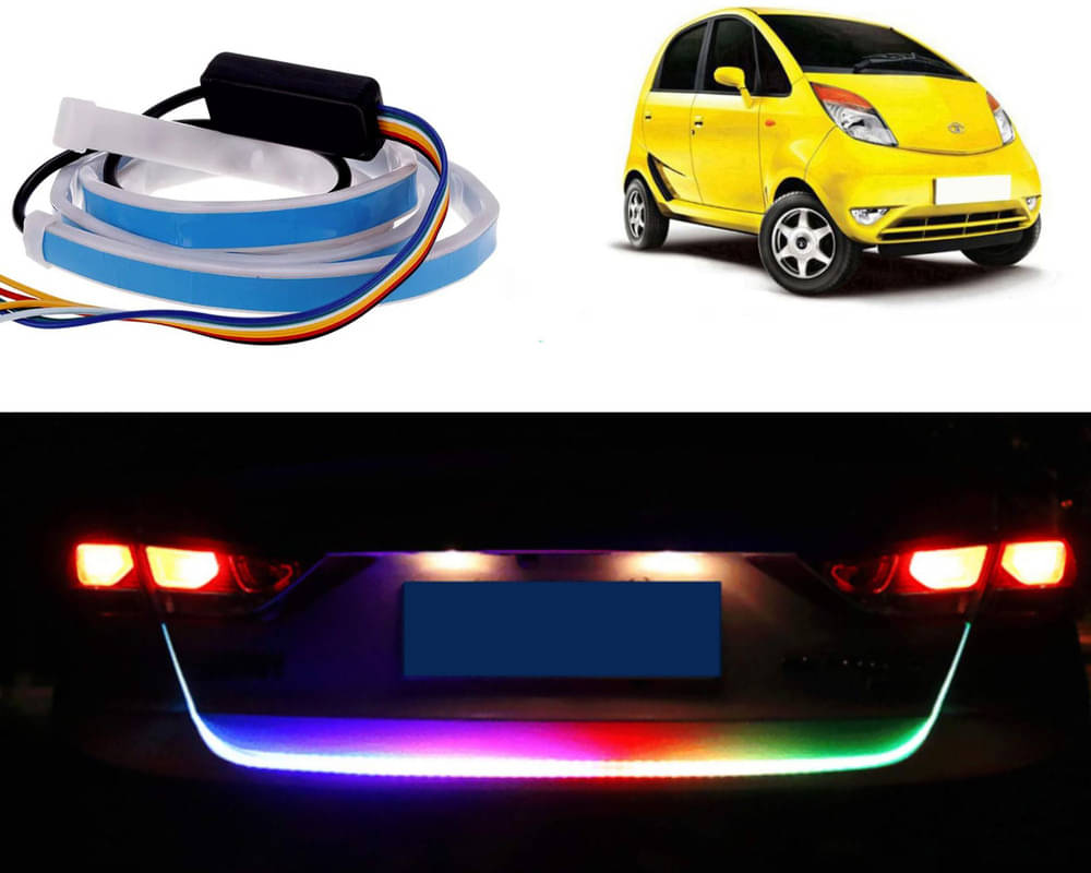     			48Inch Ice Blue & Red DRL LED Brake with Side Turn Signal & Parking Indication Trunk,Boot,Dicky Light For Nano