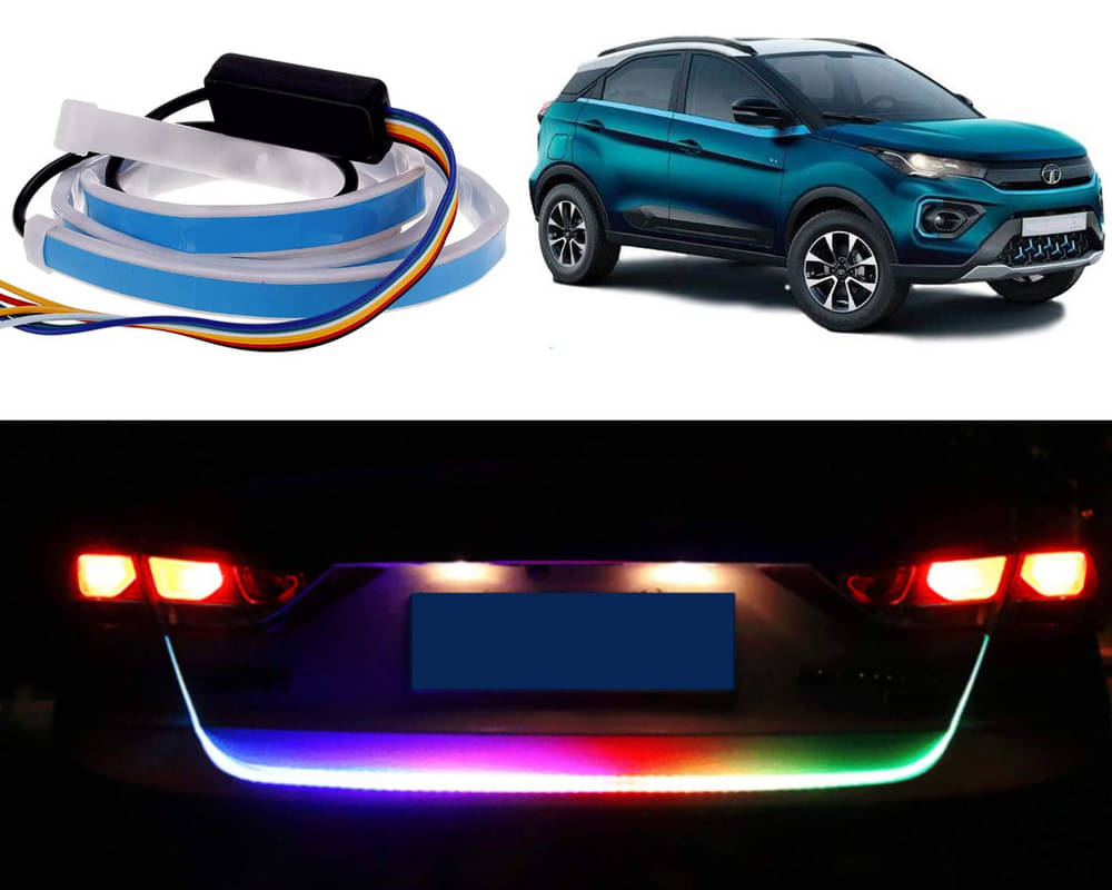 48Inch Ice Blue & Red DRL LED Brake with Side Turn Signal & Parking Indication Trunk,Boot,Dicky Light For Nexon EV 48Inch Ice Blue & Red DRL LED Brake with Side Turn Signal & Parking Indication Trunk,Boot,Dicky Light For Nexon EV