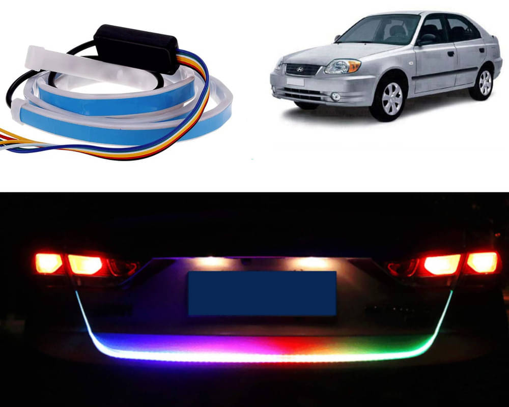     			48Inch Ice Blue & Red DRL LED Brake with Side Turn Signal & Parking Indication Trunk,Boot,Dicky Light For Accent