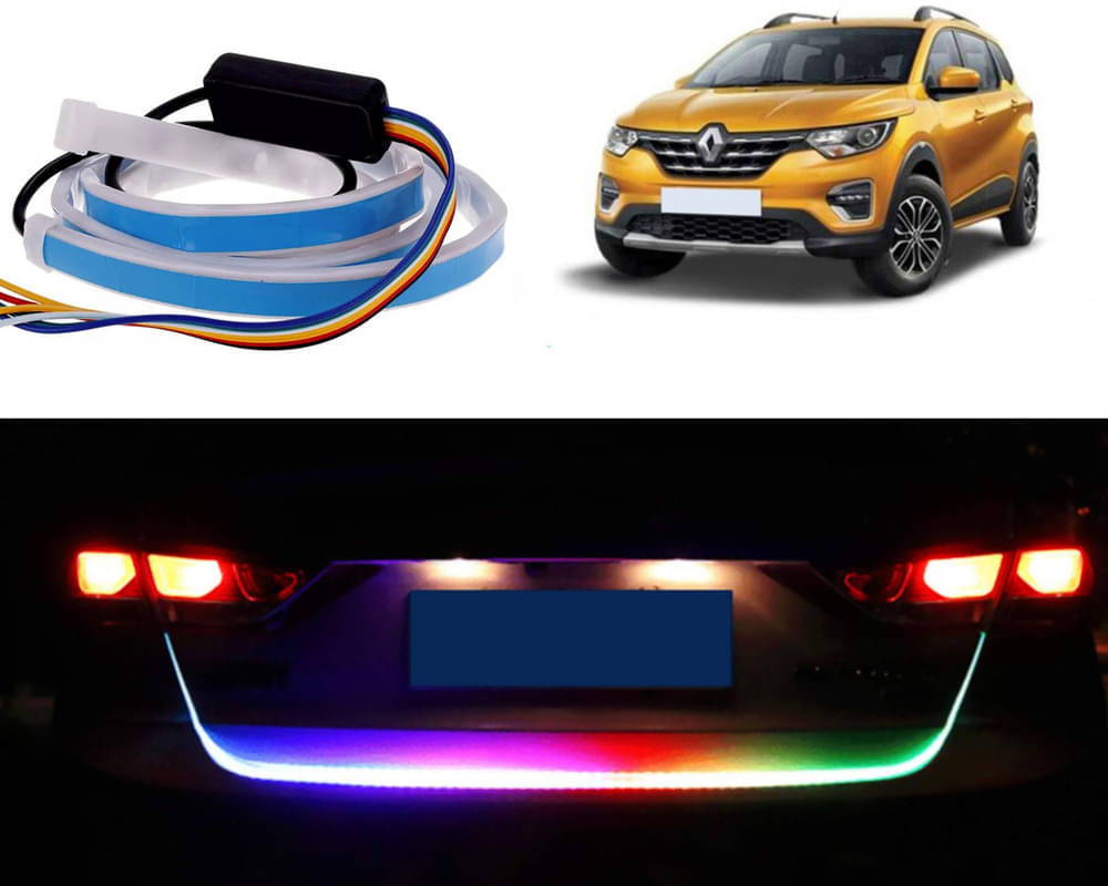     			48Inch Ice Blue & Red DRL LED Brake with Side Turn Signal & Parking Indication Trunk,Boot,Dicky Light For Triber