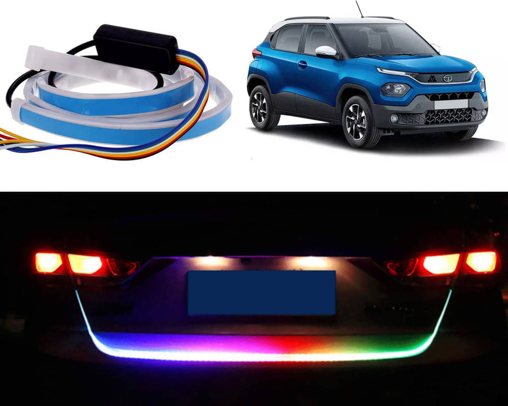 48Inch Ice Blue & Red DRL LED Brake with Side Turn Signal & Parking Indication Trunk,Boot,Dicky Light For Punch 48Inch Ice Blue & Red DRL LED Brake with Side Turn Signal & Parking Indication Trunk,Boot,Dicky Light For Punch