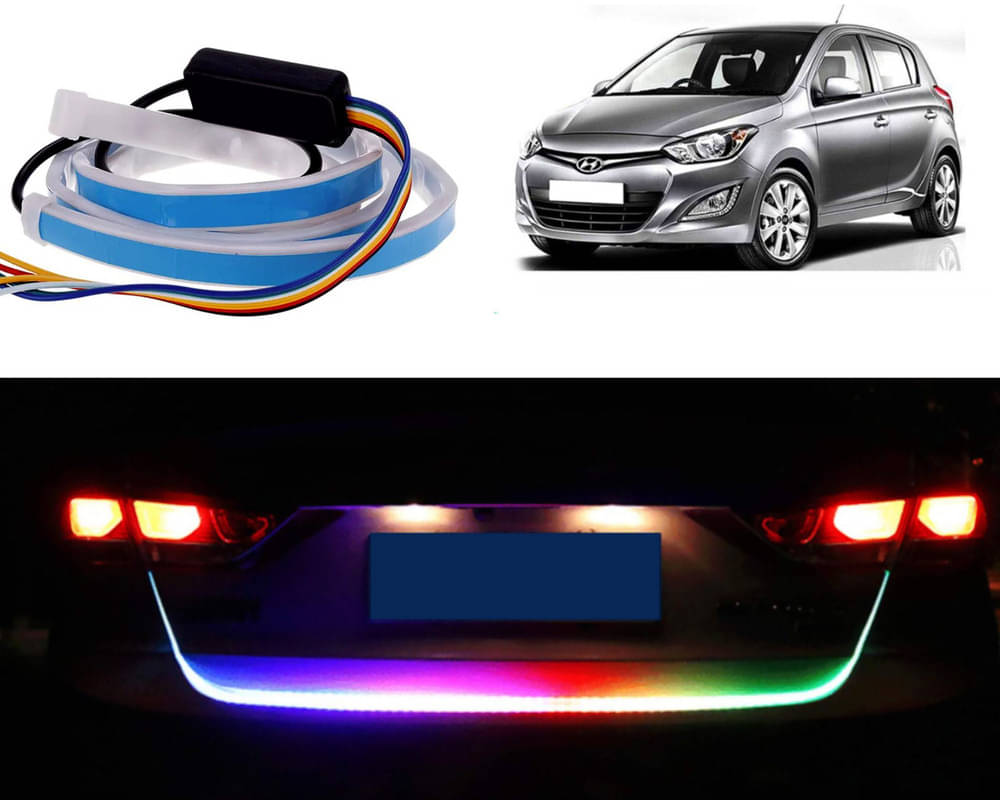 48Inch Ice Blue & Red DRL LED Brake with Side Turn Signal & Parking Indication Trunk,Boot,Dicky Light For I20 Type-2     			48Inch Ice Blue & Red DRL LED Brake with Side Turn Signal & Parking Indication Trunk,Boot,Dicky Light For I20 Type-2