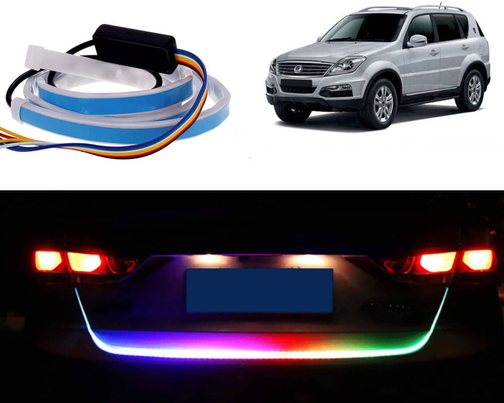 48Inch Ice Blue & Red DRL LED Brake with Side Turn Signal & Parking Indication Trunk,Boot,Dicky Light For Ssangyong Rexton 48Inch Ice Blue & Red DRL LED Brake with Side Turn Signal & Parking Indication Trunk,Boot,Dicky Light For Ssangyong Rexton