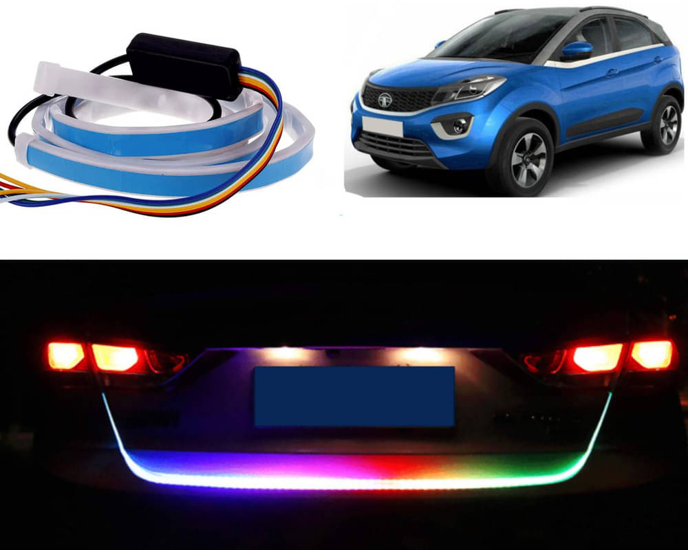     			48Inch Ice Blue & Red DRL LED Brake with Side Turn Signal & Parking Indication Trunk,Boot,Dicky Light For Nexon