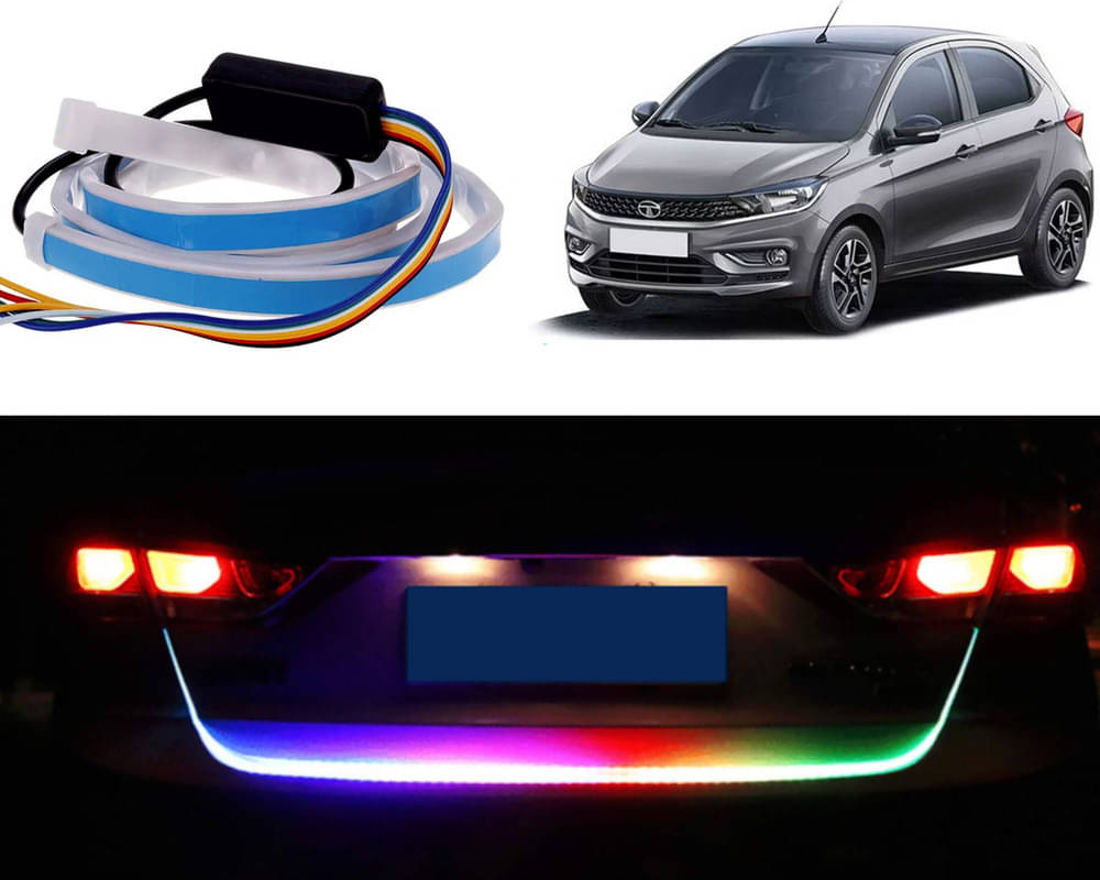     			48Inch Ice Blue & Red DRL LED Brake with Side Turn Signal & Parking Indication Trunk,Boot,Dicky Light For Tiago 2022