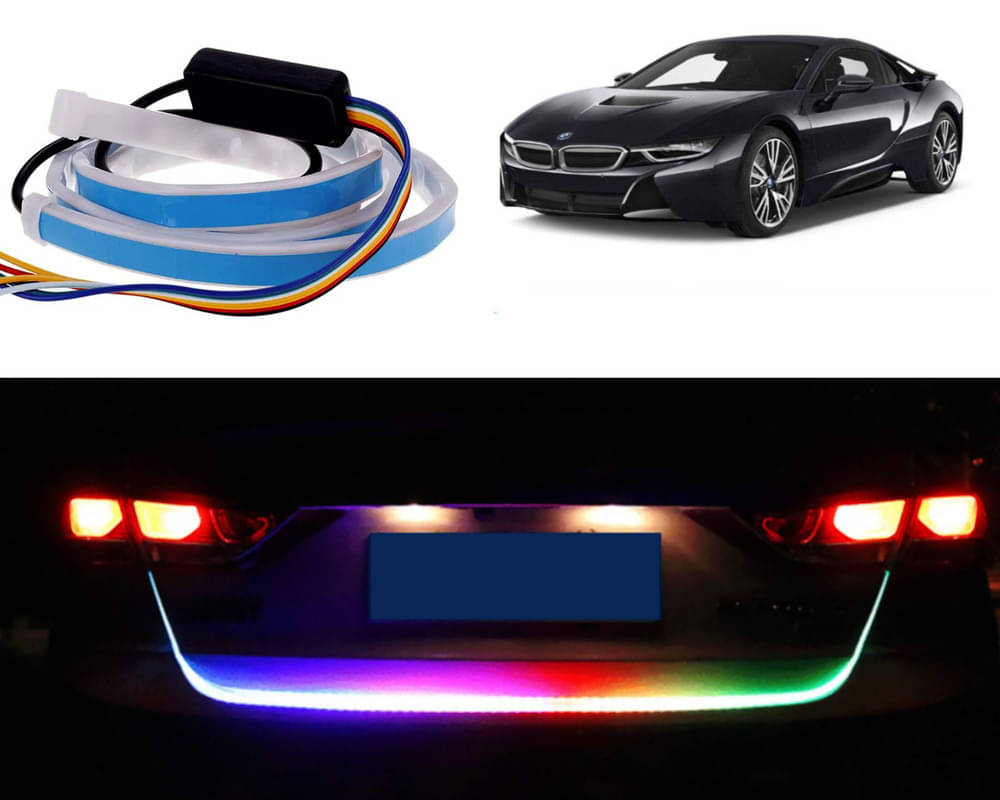 48Inch Ice Blue & Red DRL LED Brake with Side Turn Signal & Parking Indication Trunk,Boot,Dicky Light For i8     			48Inch Ice Blue & Red DRL LED Brake with Side Turn Signal & Parking Indication Trunk,Boot,Dicky Light For i8