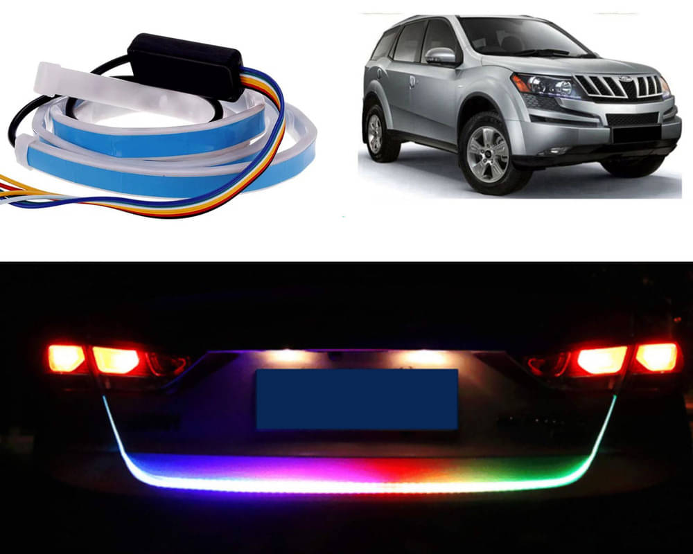     			48Inch Ice Blue & Red DRL LED Brake with Side Turn Signal & Parking Indication Trunk,Boot,Dicky Light For XUV 500