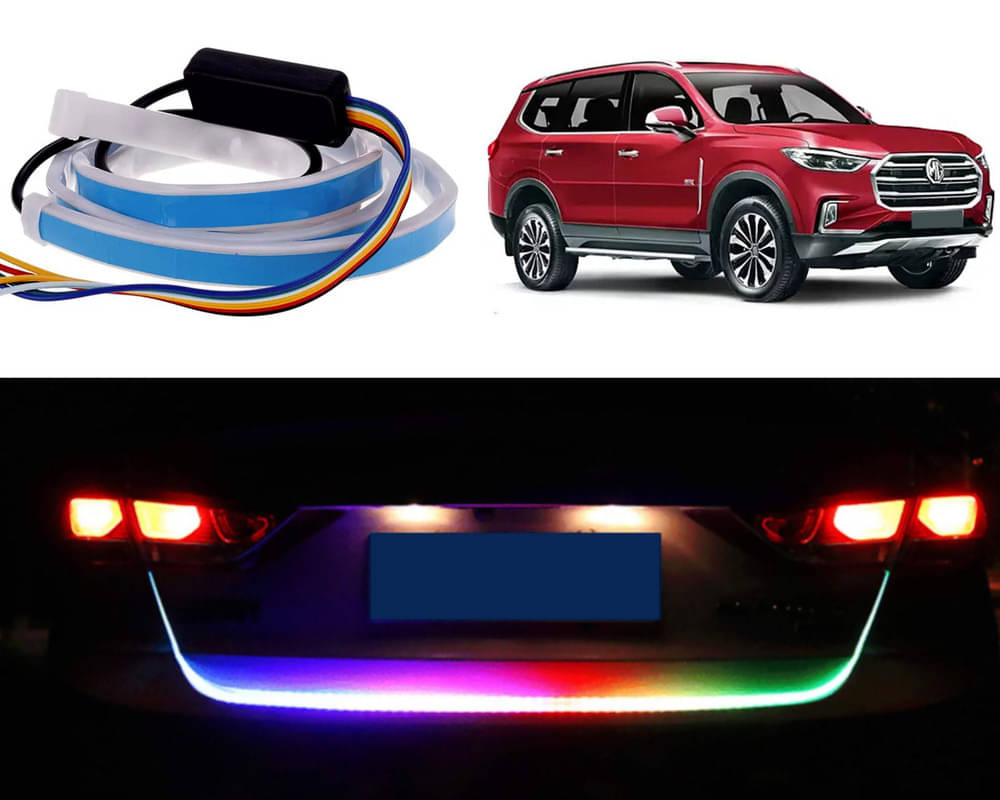     			48Inch Ice Blue & Red DRL LED Brake with Side Turn Signal & Parking Indication Trunk,Boot,Dicky Light For MG Gloster