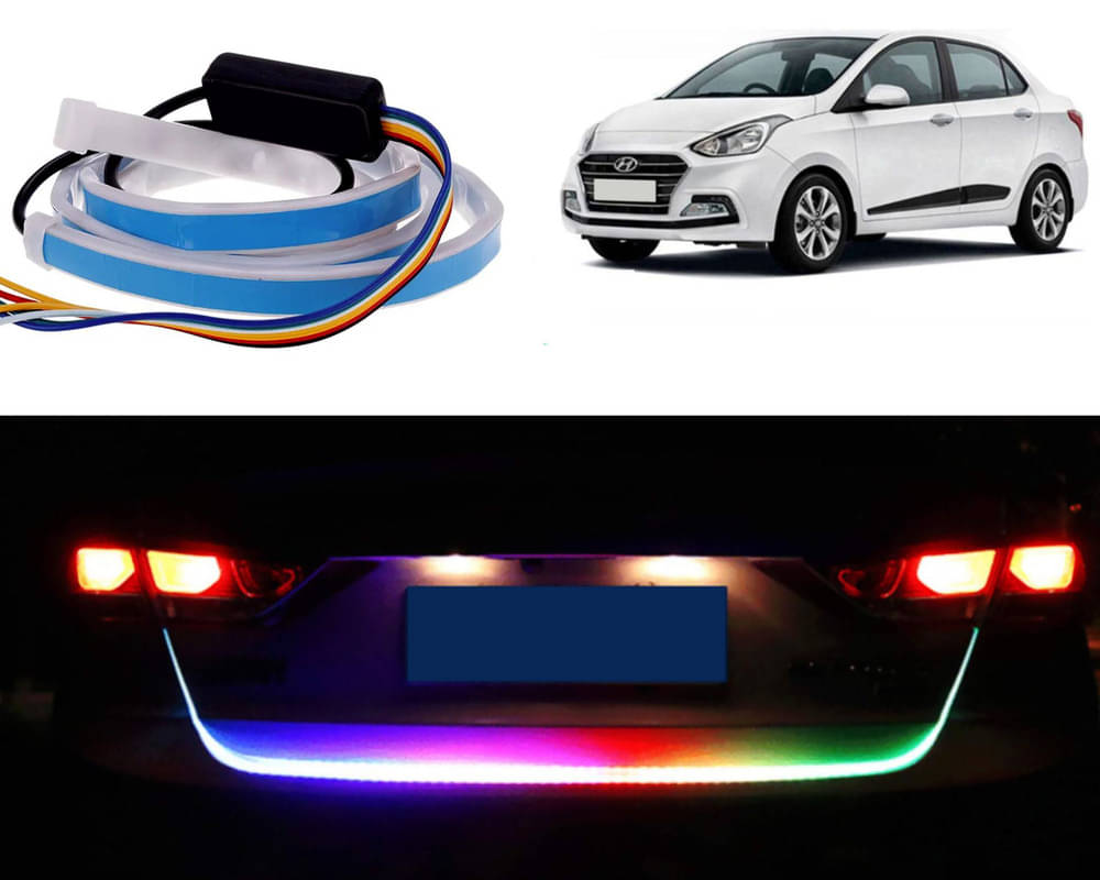 48Inch Ice Blue & Red DRL LED Brake with Side Turn Signal & Parking Indication Trunk,Boot,Dicky Light For Xcent 2016 48Inch Ice Blue & Red DRL LED Brake with Side Turn Signal & Parking Indication Trunk,Boot,Dicky Light For Xcent 2016