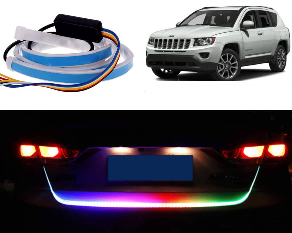 48Inch Ice Blue & Red DRL LED Brake with Side Turn Signal & Parking Indication Trunk,Boot,Dicky Light For Jeep Compass 48Inch Ice Blue & Red DRL LED Brake with Side Turn Signal & Parking Indication Trunk,Boot,Dicky Light For Jeep Compass