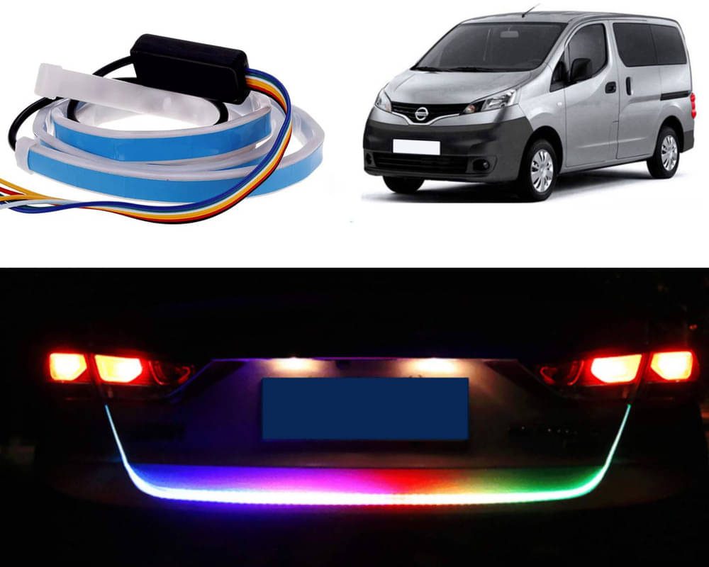     			48Inch Ice Blue & Red DRL LED Brake with Side Turn Signal & Parking Indication Trunk,Boot,Dicky Light For Evalia