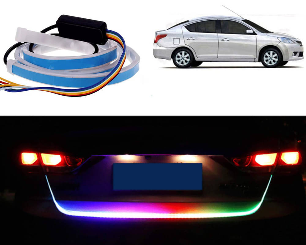 48Inch Ice Blue & Red DRL LED Brake with Side Turn Signal & Parking Indication Trunk,Boot,Dicky Light For Sunny 48Inch Ice Blue & Red DRL LED Brake with Side Turn Signal & Parking Indication Trunk,Boot,Dicky Light For Sunny