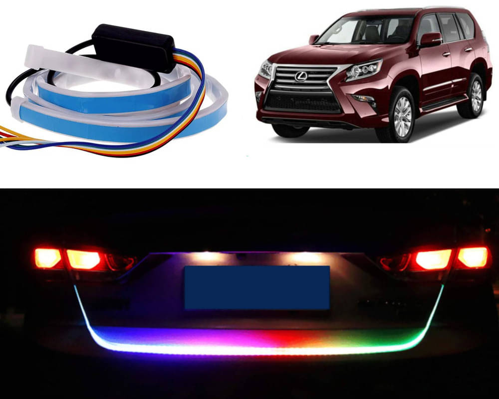     			48Inch Ice Blue & Red DRL LED Brake with Side Turn Signal & Parking Indication Trunk,Boot,Dicky Light For GX