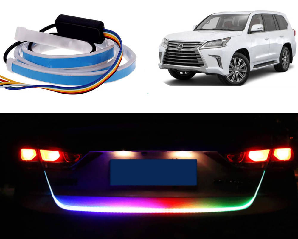 48Inch Ice Blue & Red DRL LED Brake with Side Turn Signal & Parking Indication Trunk,Boot,Dicky Light For LX 48Inch Ice Blue & Red DRL LED Brake with Side Turn Signal & Parking Indication Trunk,Boot,Dicky Light For LX