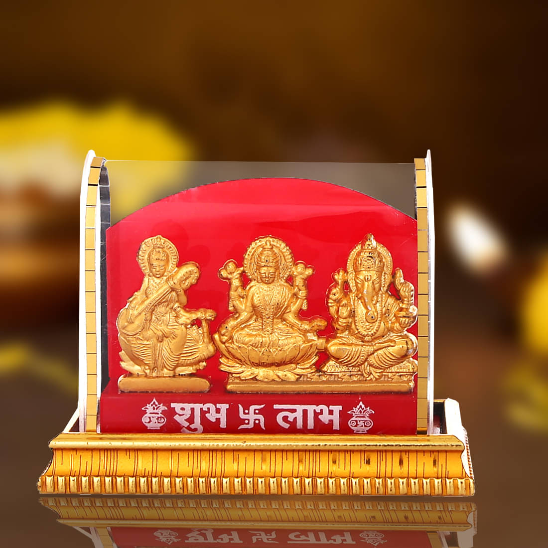     			AARTISH Acrylic Laxmi Ganesh Idol ( 10 cm )