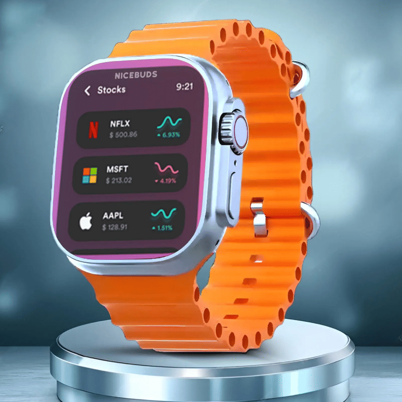     			AMOLED BT Calling Rubber Upto 1-2 days Smart Watch Orange