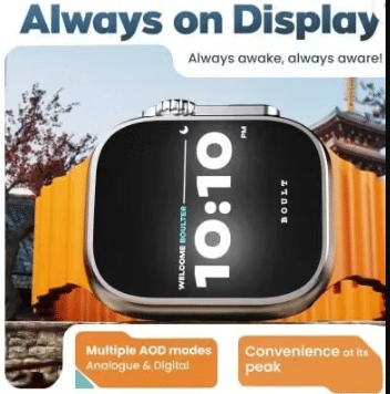    			AMOLED BT Calling Rubber Upto 1-2 days Smart Watch Orange