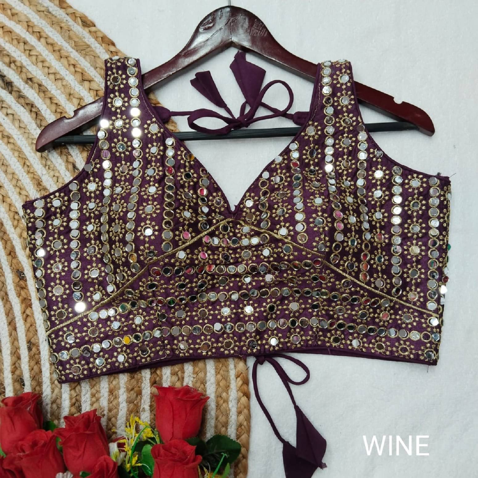 ARZ Purple Readymade with Pad Silk Women's Blouse ( Pack of 1 )     			ARZ Purple Readymade with Pad Silk Women's Blouse ( Pack of 1 )