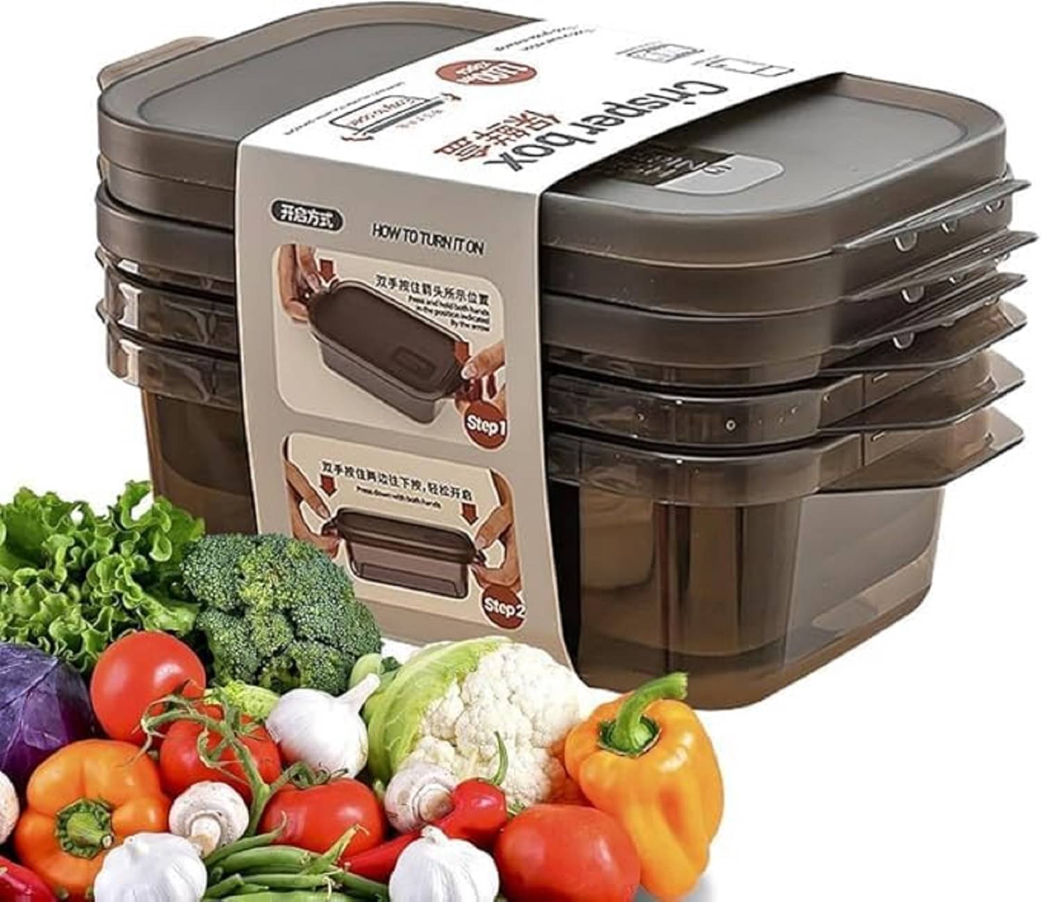     			BECKONMART Plastic Multicolor Multi-Purpose Container ( Set of 6 )