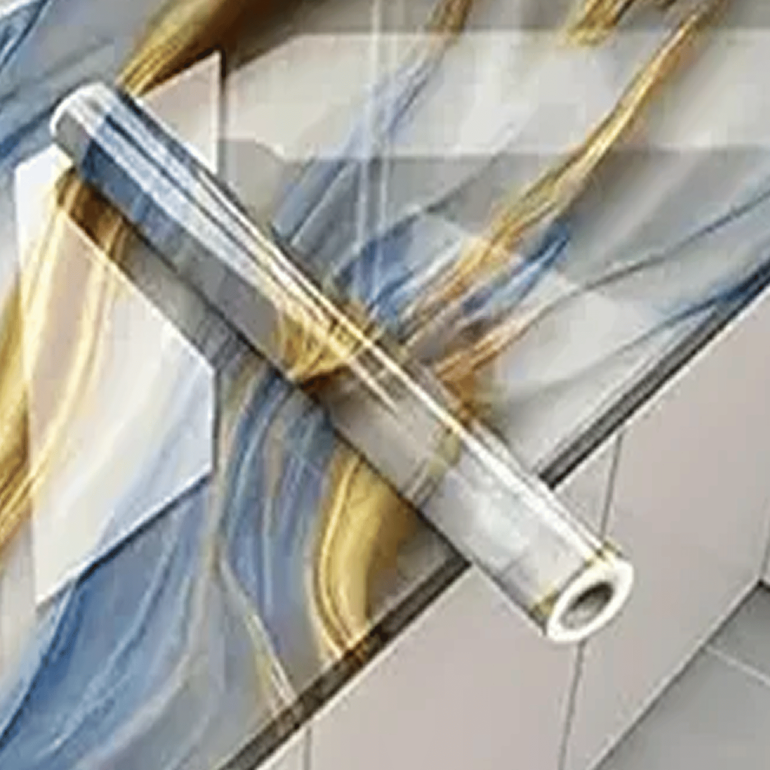 Blue Gold Marble Self Adhesive Wallpaper Roll – Waterproof PVC Peel and Stick Wall & Furniture Decorative Sheet     			Blue Gold Marble Self Adhesive Wallpaper Roll – Waterproof PVC Peel and Stick Wall & Furniture Decorative Sheet