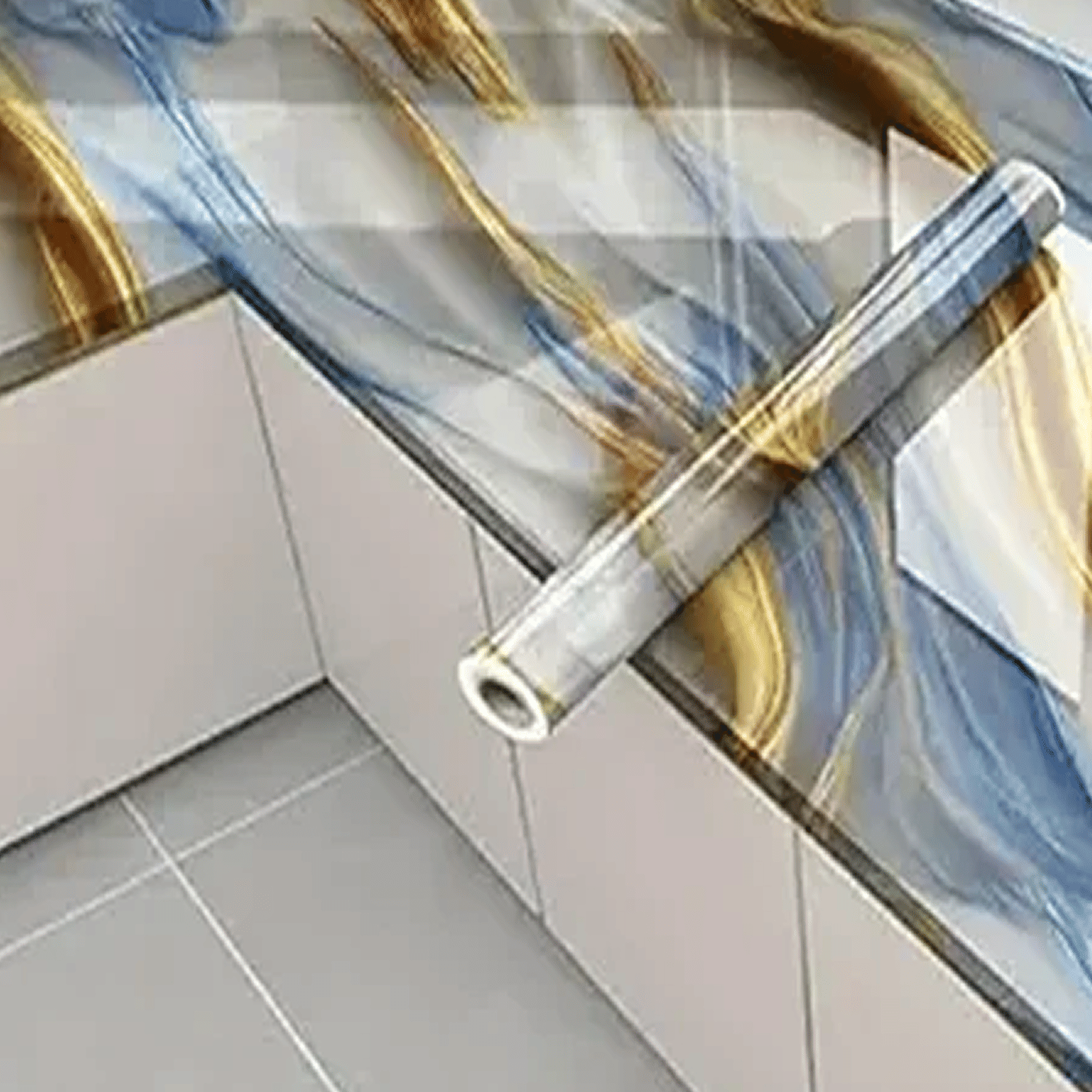 Blue Gold Marble Self Adhesive Wallpaper Roll – Waterproof PVC Peel and Stick Wall & Furniture Decorative Sheet Blue Gold Marble Self Adhesive Wallpaper Roll – Waterproof PVC Peel and Stick Wall & Furniture Decorative Sheet
