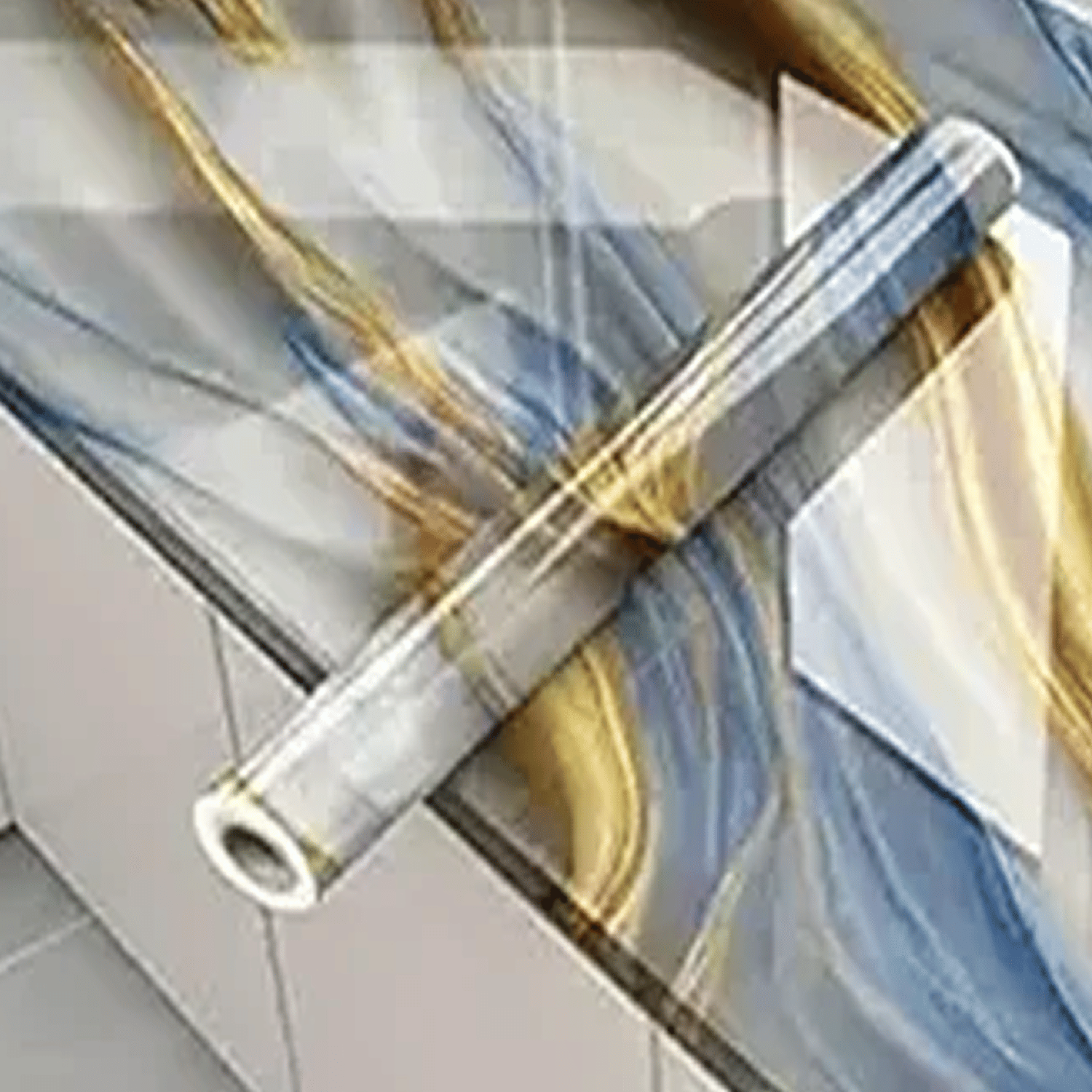 Blue Gold Marble Self Adhesive Wallpaper Roll – Waterproof PVC Peel and Stick Wall & Furniture Decorative Sheet Blue Gold Marble Self Adhesive Wallpaper Roll – Waterproof PVC Peel and Stick Wall & Furniture Decorative Sheet