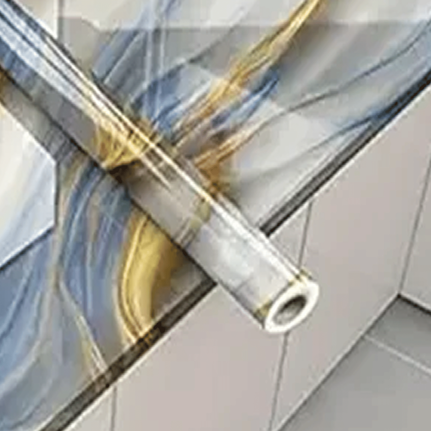     			Blue Gold Marble Self Adhesive Wallpaper Roll – Waterproof PVC Peel and Stick Wall & Furniture Decorative Sheet