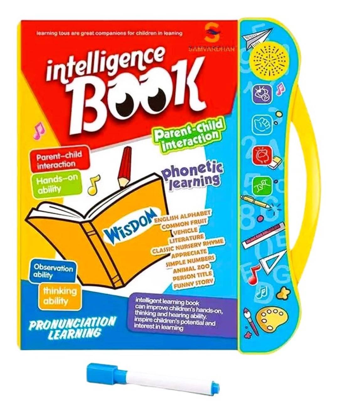     			Braintastic Interactive Musical Sound Book for Toddlers – Touch & Learn Phonics, Words & Sounds for Kids Ages 1-5