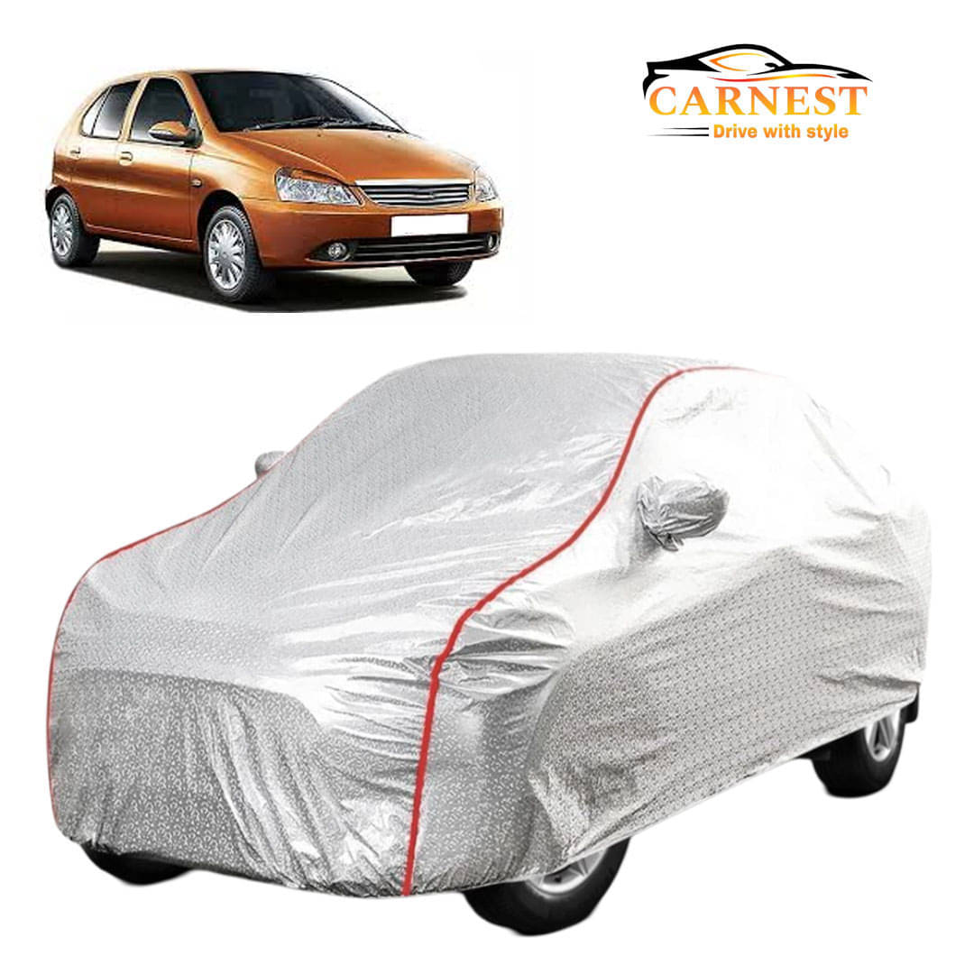     			CARNEST Car Body Cover for Tata Indica V2 [2011-2015] With Mirror Pocket ( Pack of 1 ) , Silver