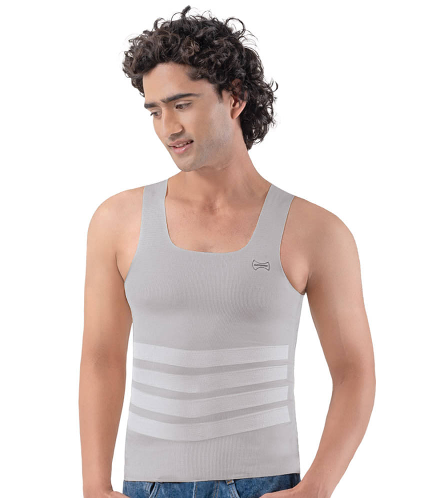     			Dermawear Pack of 1 Men's Tummy Shaper ( Light Grey )