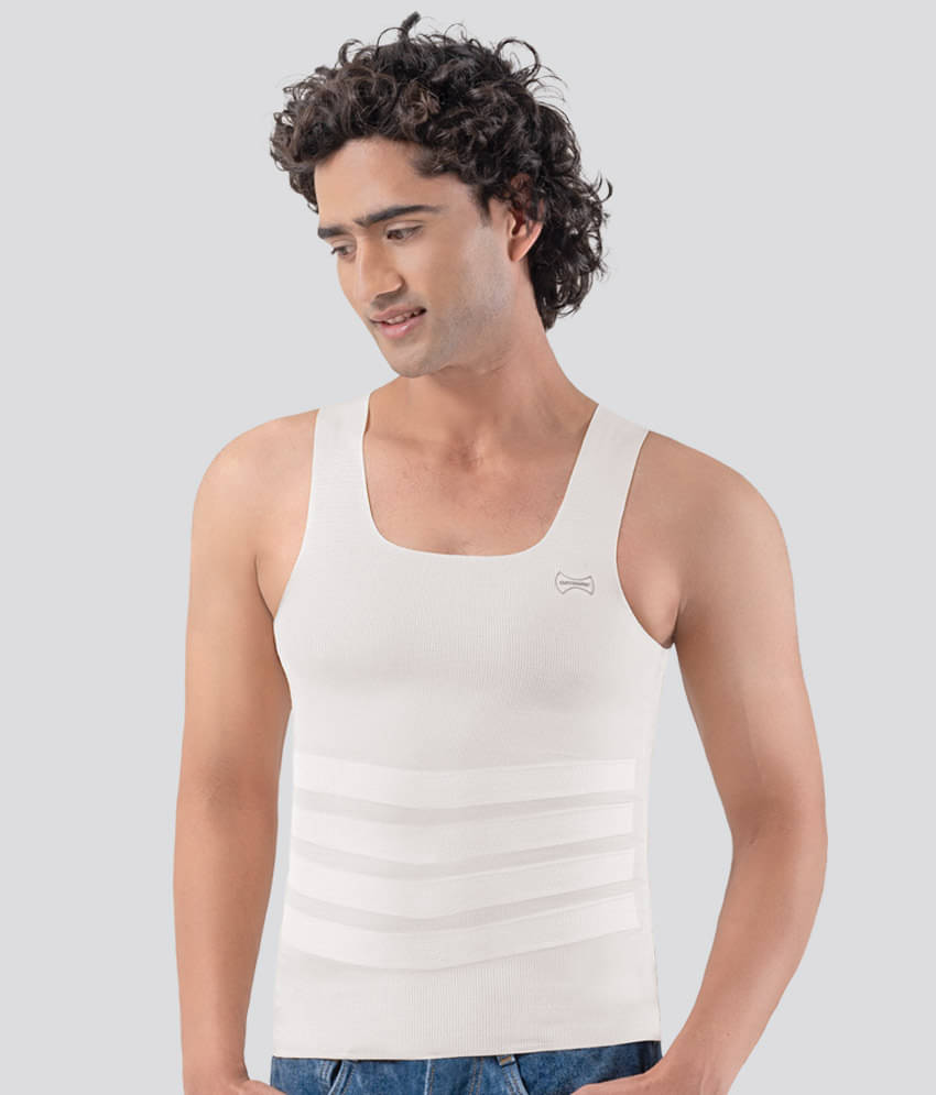     			Dermawear Pack of 1 Men's Tummy Shaper ( White )