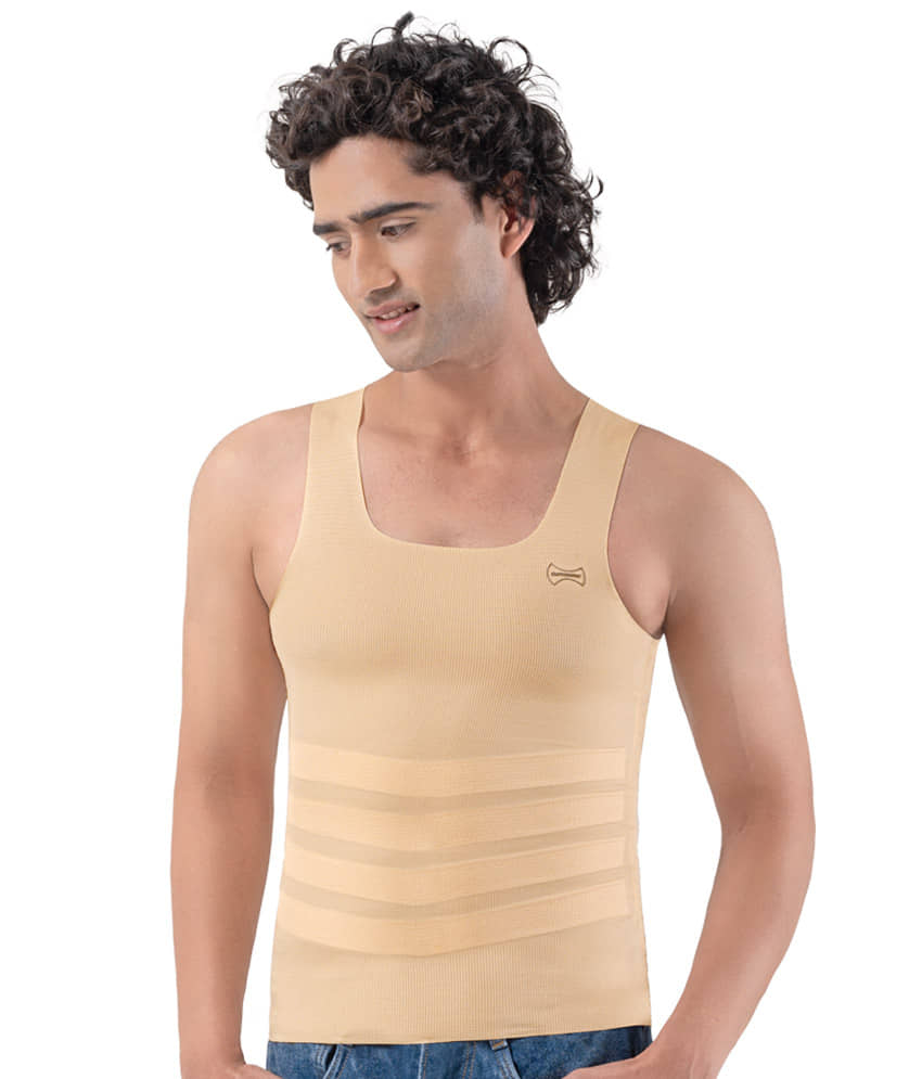 Dermawear Pack of 1 Men's Tummy Shaper ( Beige ) - Shapewear | Buy online on ZillyBuy