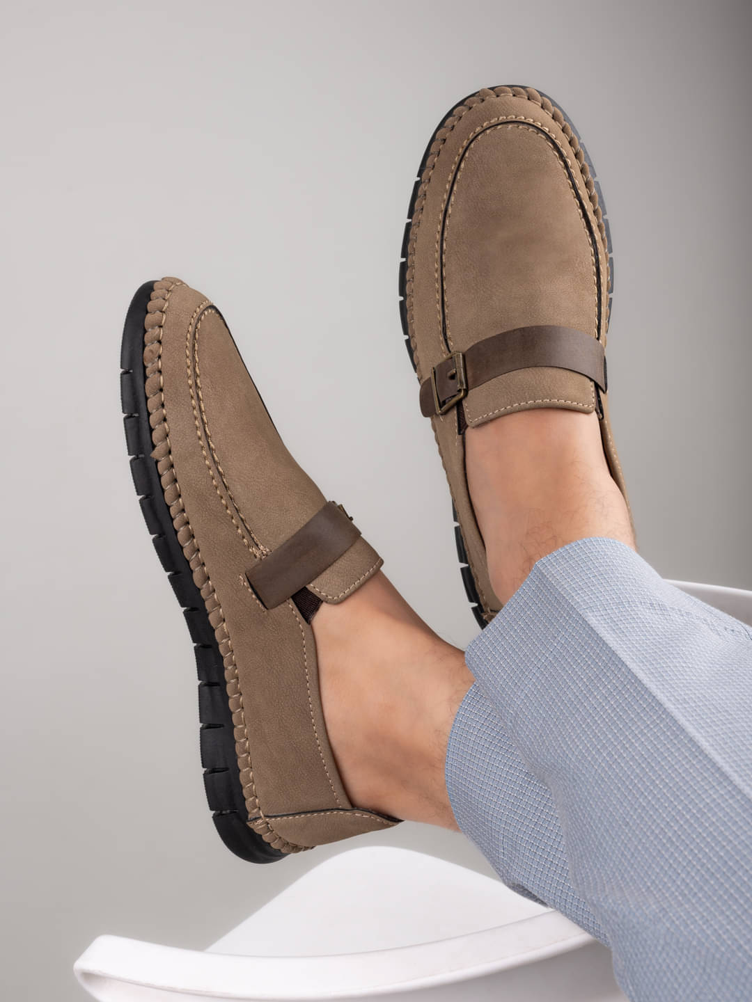     			Fentacia Beige Men's Slip on Shoes