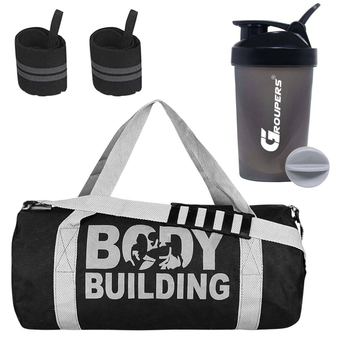    			GROUPERS Polyester BLACK 20 Ltrs Gym Bag