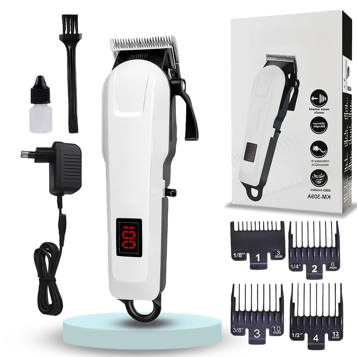     			Geniric 809 TRIMMER White Corded,Cordless Beard Trimmer With 3000 minutes Runtime
